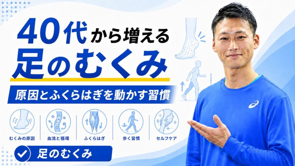 ふくらはぎを動かす運動で足のむくみ対策に取り組む女性とトレーナー｜東海市・太田川のパーソナルジムTRAD