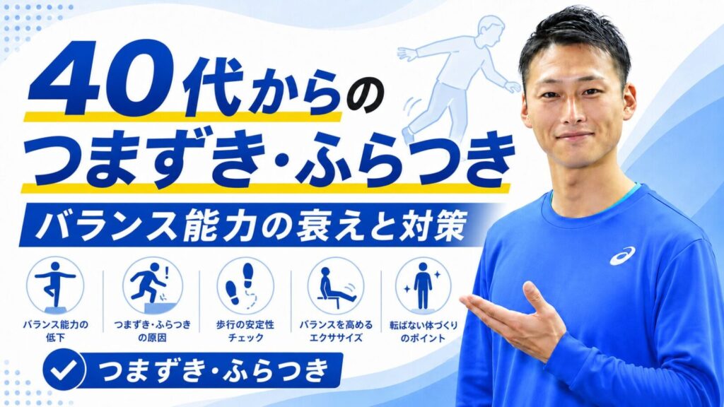 40代からのつまずき・ふらつきとバランス能力の衰えへの対策｜東海市・太田川駅のパーソナルトレーニングジムTRAD